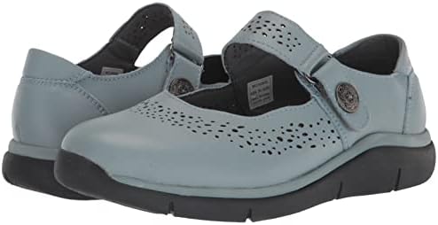 Propét Mens Selena Mary Jane Flat, Denim, 7 Wide US Review | Image 6