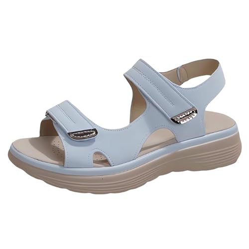 Generisch Sandali sportivi da donna, per trekking, antiscivolo, resistenti all'usura, leggeri, traspiranti, comodi, con cinghia, sandali estivi, da acqua, taglie 36-43, Blu, 38 EU