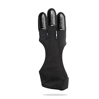 1 Stück Bogenschießen Fingerhandschuh, Atmungsaktiver Dreifinger-Bogenschießen Schutzhandschuh, Schutzhandschuhe für Compoundbogen, Schutzhandschuhe für Recurvebogen, Dreifinger-Schießhandschuhe