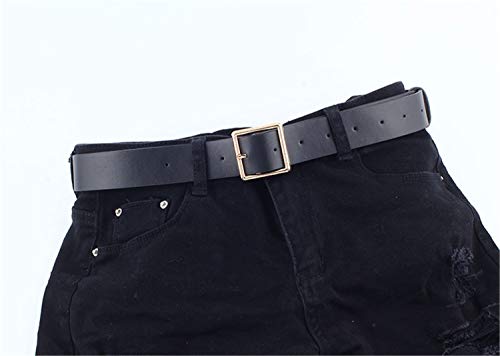 Andongnywell Women's Leather Belt for Pin Round Buckle Ladies Solid Pin Buckle Belt Rounded Waistband2