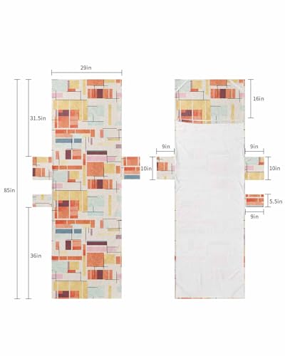Contemporary Geometric Beach Lounge Chair Towel Cover, Soft Chaise Lounge Towel with Side Pockets Patio Pool Chairs Cover for Beach/Pool Sunbathing 29x85 Vintage Modern Abstract Art