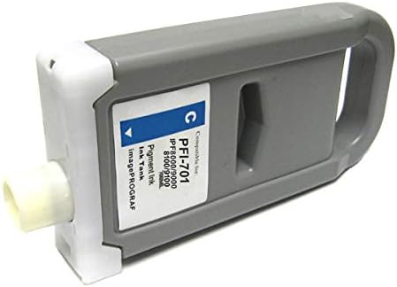 Miniatura 2 de Vivid Colors Cartucho de tinta compatible con PFI-701 para impresoras Canon PFI-701C (23.7 fl oz, cian) para impresoras iPF8000, iPF8000S, iPF8100,
