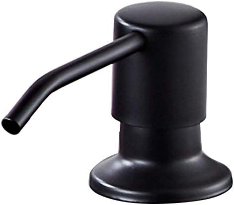 Kitchen Sink Soap Dispenser,Matte Black Stainless Steel Pump Head Kitchen Soap Dispenser with 10.14 OZ