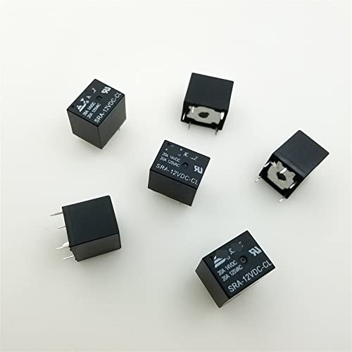 Relais 12V 20A SRA-12VDC-CL lot de 50 pièces à 5 broches pour l'automobile