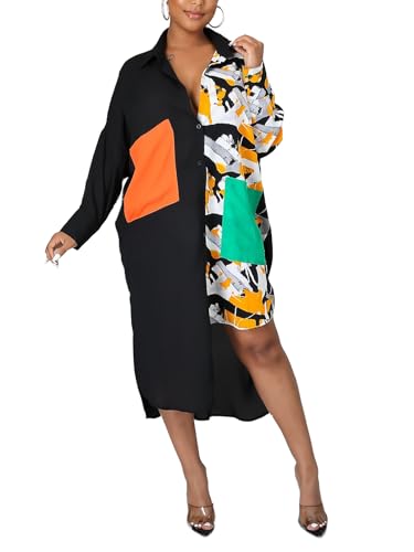 Robe de chemise patchwork léopard pour camoufler les rondeurs avec style