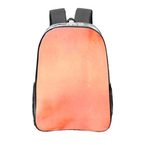 YXDVPALNE Tonos de acuarela coral rosa naranja,Mochila informal de 16 pulgadas, transparente, resistente al agua, para la escuela