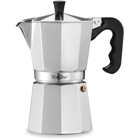 VonShef 6 Cup Aluminium Espresso Maker Cover