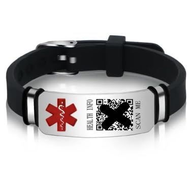 Pulseira Identificação QR Code Idoso Criança Esporte Emergência Medico