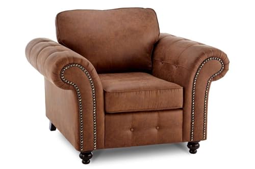 Image of A to Z Furniture Classic 3+2=5 Seater Sofa Set Luxury Chesterfield Leatherette Sofa in for Home Living Room & Office (3+2+1=6 Seater Leatherette febrick)