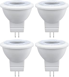 Bonlux MR11 GU4 LED Bulbs, 3W 12V G4/GU4/GZ4 Bi-Pin Base LED Spotlight 30W MR11 GU4 Halogen Replacement for Landscape Light Warm White 3000K, 4-Pack