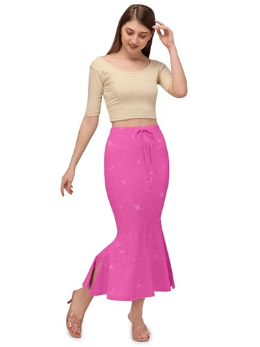 Image of Mehrang Stretchable Shimmer Saree Shapewear Petticoat for Women, Skirts for Women,Shape Wear Dress for Saree