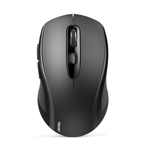 Image of TECKNET 2-in-1 Bluetooth Mouse (BT 5.0 /3.0+2.4Ghz), 6-Level 4000 DPI-Black