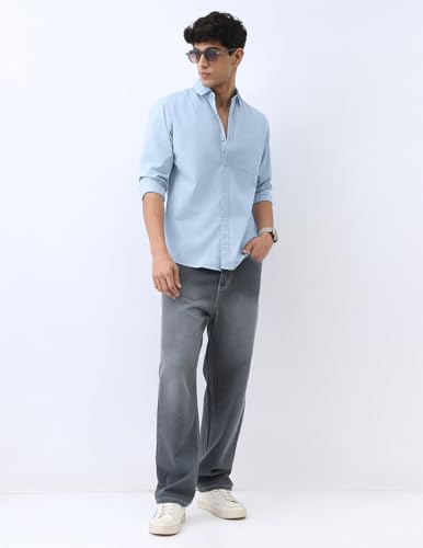 Image of Urbano Fashion Men's Cotton Full Sleeve Regular Fit Casual Solid Shirt