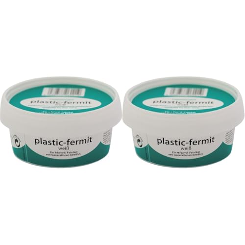 Fermit V11020Plastic fermit White, Permanent Plastic sealant, Temperature Resistant up to Over 100 °C (Pack of 2)