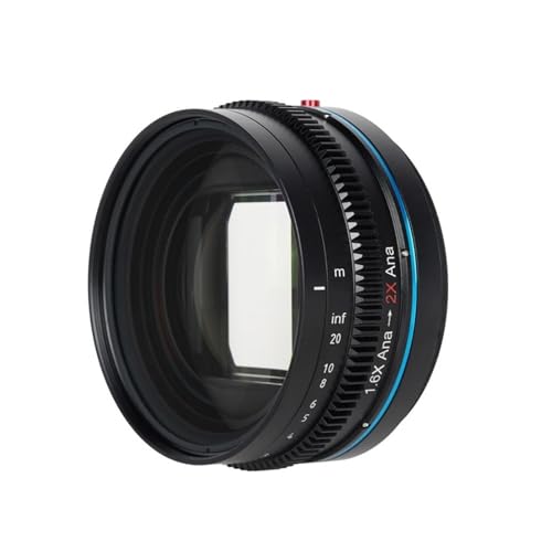 Adaptateur d'objectif anamorphique SIRUI 1,25x avec Bague 67/72/77/82/92 mm, Compatible avec Les appareils Photo Sony, Canon, Nikon et Tamron (grossissement x2).