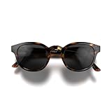 LONDON MOLE® Monalux gafas de sol | Gafas cuadradas | Protección UV400 | Gafas de sol modernas | Bisagras de resorte | Unisex para hombres/mujeres (Carey)