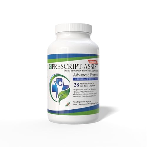Prescript-Assist Prescipt-Assist Prebiotics & Probiotics for Digestive & Immune Health. 28 Strains Soil-Based Microflora - Vegan, Supports Muscle Recovery & Gut Health, 90 Capsules Prescript-Assist Prescipt-Assist Prebiotics & Probiotics for Digestive & Immune Health. 28 Strains Soil-Based Microflora - Vegan, Supports Muscle Recovery & Gut Health, 90 Capsules
