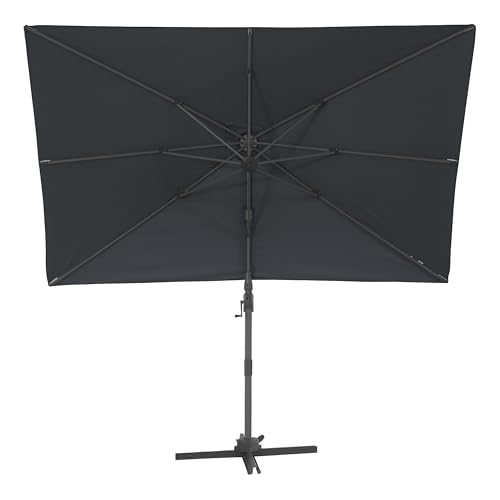 Sombrilla descentrada 360 grados AXI Nyra rectangular inclinable con funda protectora 5