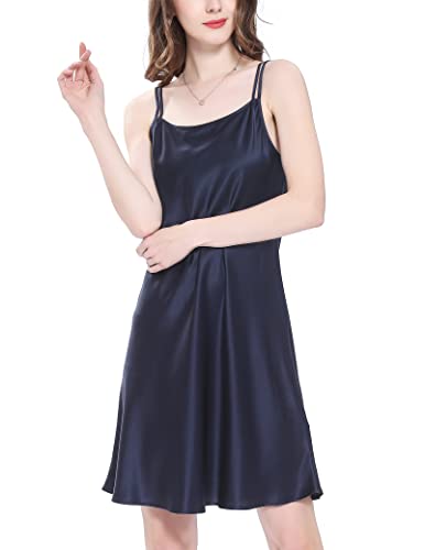 LilySilk 100% Silk Nightgowns for Women Nighties 100 Real Silk Short Nighty Sexy Chemise Ladies Lingerie Petite 16MM&19MM