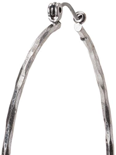 Lucky Brand Silver Hammered Hoop Earrings, One Size2