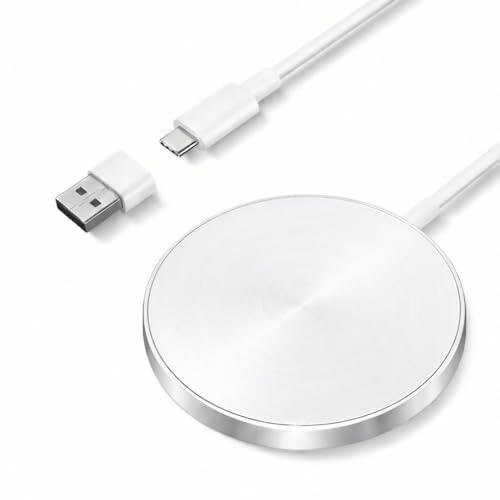 Caricatore wireless per iphone Magnetico, Base di Ricarica Wireless Rapida per iPhone Serie 17/16/15/14/13/12 e AirPods 4/3/2/Pro con Doppia Porta di Ricarica (Alimentatore non incluso)