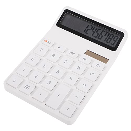 Calcolatrice Base per Studenti Tavolo Doppia Alimentazione Solare e Batteria Compatta e Leggera per Casa Scuola e Ufficio Display LCD Facile Usare
