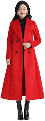 YUAN YZ ZI Women's Elegant Wool Pea Coat Double Breasted