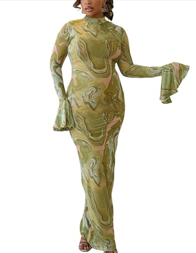 Robe longue moulante col montant confortable pour silhouette sublimée