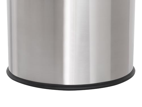 Image of Thornton Single Layer Hotel Waste Trash Can in Brushed Steel, 9.5Qrts