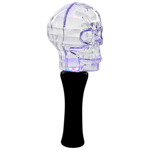 Image of LED Lighted Multi-Function Halloween Skull Light - 9 inch - Multicolor Lights
