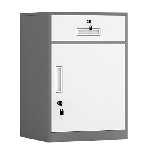 Archivador vertical con cajones con cerradura, soporte para impresora para oficina y uso doméstico, soluciones de almacenamiento seguro para documentos y suministros