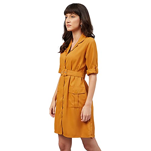 Image of Rare Women's Polyester A-Line Above The Knee Casual Dress