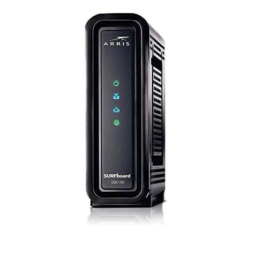 ARRlS Surfboard (32x8) DOCSIS 3.0 Cable Modem 1.4 Gbps Max Speed, Certified for Comcast Xfinity, Spectrum, Cox, Cablevision & More (SB6190 Black) - (Renewed)