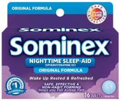 Miniatura 2 de Sominex Ayuda para dormir nocturna de máxima resistencia, difenhidramina HCI, fórmula original, segura, eficaz y sin hábito, 16 cápsulas en cada