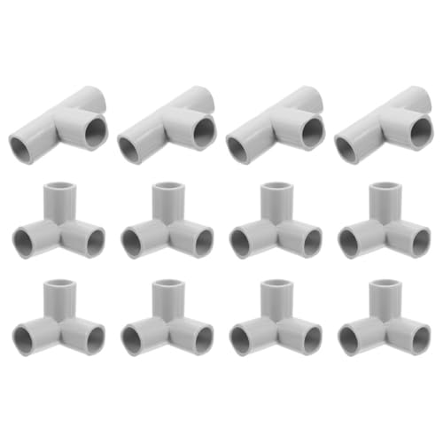Beaupretty 12 Conectores para Parque Infantil de Interior, Accesorios de Tubería para Vallas de Ñiño, Conector de 3 Vías y T en Acero, Diámetro 22 Mm, 12 Piezas para Instalación y Reparación