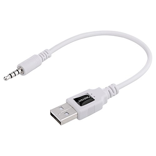 eForCity DAPPSHUFAD01 Adaptador de Cable USB 3,5mm Blanco - Adaptador para Cable (USB, 3,5mm, Male Connector/Male Connector, Blanco)