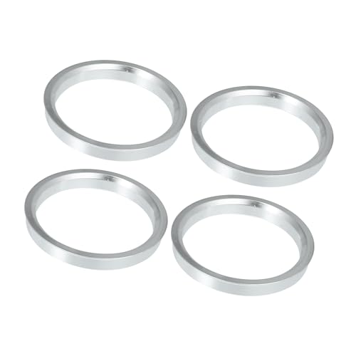 TUCKBOLD 73.1mm to 63.3mm Universal Car Hub Centric Rings Silver Tone - Pack of 4 Automotive Parts