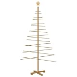 vidaXL Holz Weihnachtsbaum mit Ständer Braun 180 cm Bambus, Wohnzimmer, Moderne Feiertagsdeko, saisonale Accesoires, minimalistischer Christbaum, umweltfreundlicher Weihnachtsmittelpunkt