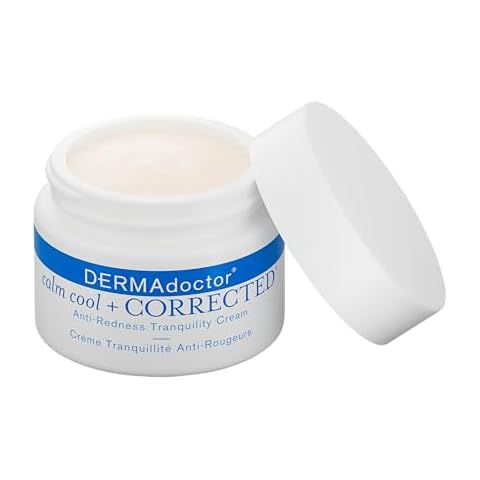 DERMAdoctor Calm Cool + Corrected Tranquility Cream Dermatologist Formulated Moisturizing Cream for Dry, Sensitive Rosacea Prone Skin; Redness Relief for Face with Squalene and Hyaluronic Acid - 1.7oz Cover
