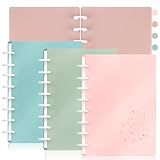 4 Set Junior Size Discbound Notebook Cover Plasic 5.5x8.5in With 8 Disc Ever Pack Half Letter Size Discbound Planner Cover 8 Hole Arc Notebook System Accessories
