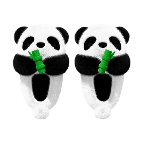 Zureto The New Cute Panda Animal Slipper Cuddly Panda Bear Plush Animal House Slippers Warm Winter Slippers House