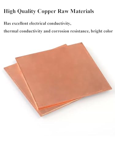 Feuille de cuivre pur 1,2 mm haut de gamme pour création de bijoux et ciselage - 5