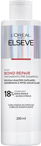 L'Oréal Paris Elseve Bond Repair Tratamento Pré-Shampoo, Reparação Molecular que Reconstrói Ligações e Devolve a Força Original, com Ácido Cítrico, 200ml