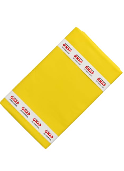 Image of Cotton Lining Cloth 2.5 Meter| for Kurta| Womens Dresses |Inside Materials |Stiching Material (Yellow)