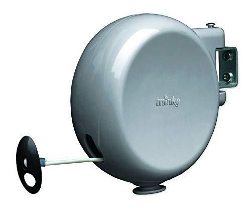 Gray 49' minky Outdoor Retractable Clothesline, 49'