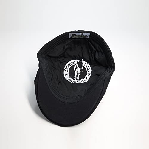The Original Boston Scally Cap - The Scrapper Newsboy Flat Cap - 6 Panel Cotton Fitted Hat For Men - Black - Ml #TOP4