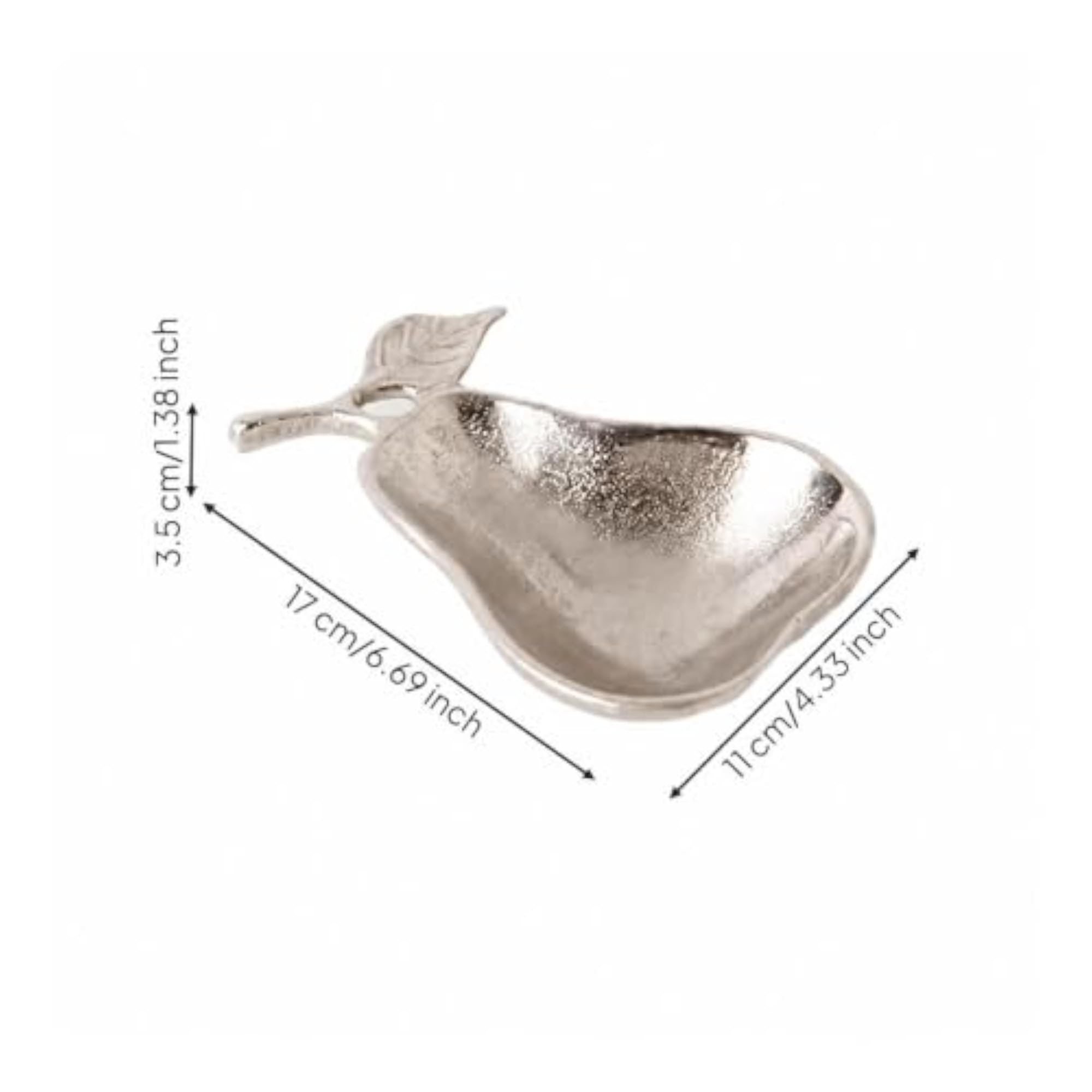 Decorative Aluminum Dish, Silver Electroplated, Organised Design