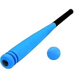 Nuiorfty Batte de Baseball en Mousse Batte légère en Mousse Souple avec Balle pour Enfants Tout-Petits Jeunes Jeu de Balle Sport en Plein air et en intérieur Bleu