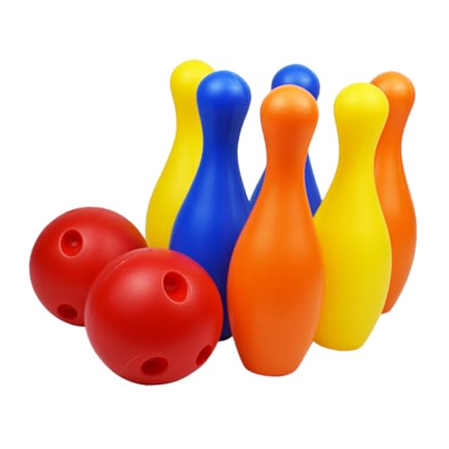 BIUDECO Bowling Plastic Bowling Balls for Fun Recreational Sports Activity for Home Classroom Durable Lightweight