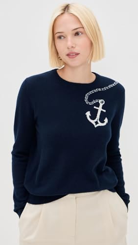 Jumper 1234 Women's Cashmere Anchor Crew Sweater2